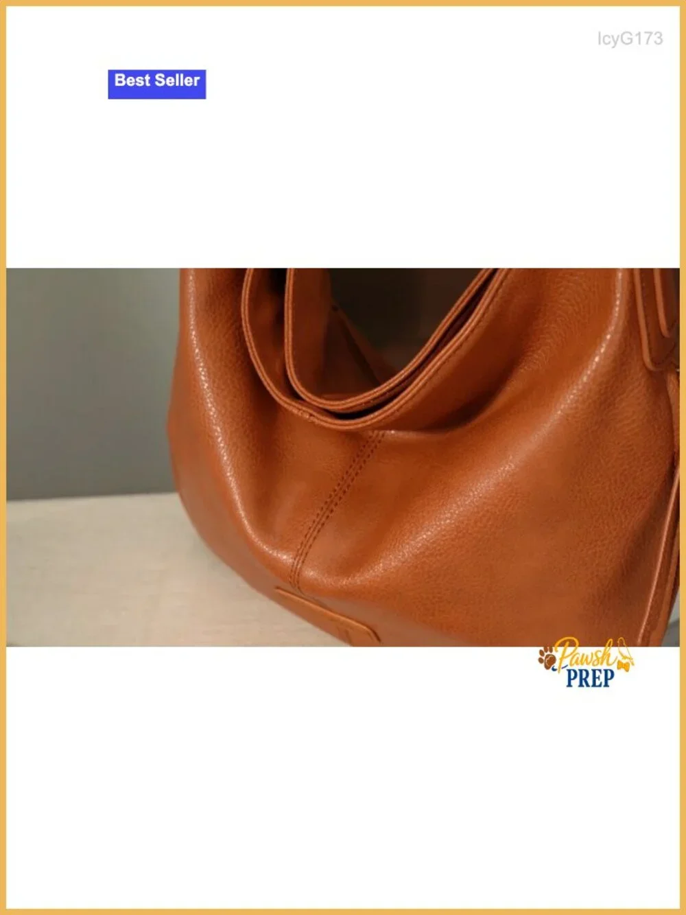 Vegan Leather Hobo Bag Shoulder Purse Handbag with Zipper Pockets